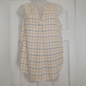Yellow Plaid Women's Top